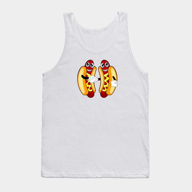 Hot Dogs And Handshakes Tank Top by BigOrangeShirtShop